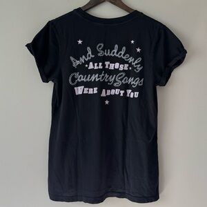 RECYCLED KARMA NASHVILLE TENNESSEE COUNTRY SONGS TEE BLACK SIZE SMALL EUC